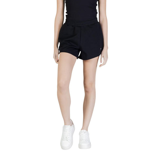 Activewear Shorts by Guess Active for women in cotton polyester black features an sporty with , presenting a short and designed for a sporty look.