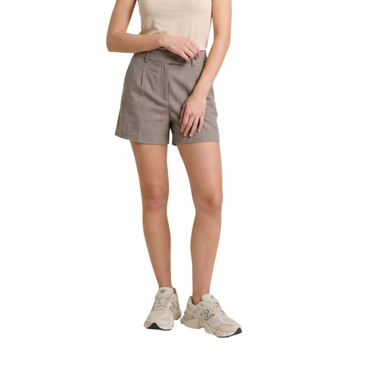 Bermuda Shorts by Only for women in stretch polyester beige presents a sleek silhouette, featuring a sleek straight & wide with a refined long short and a sophisticated mid rise.