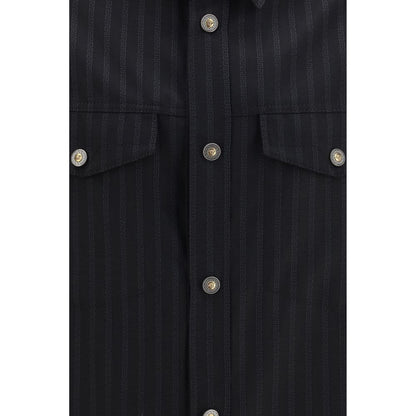 Versace Black Wool Oves Aries Shirt