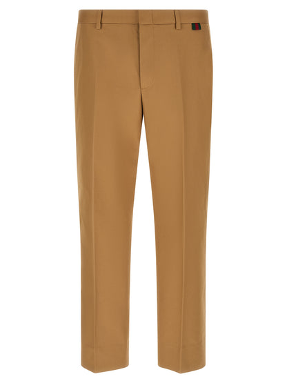 Gucci Beige Cotton Casual Pants