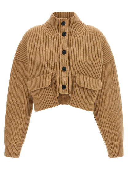 Khaite Beige Cashmere Cardigan