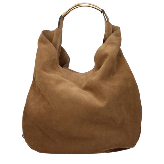 Shoulder Bag by Moschino for women in suede leather brown features an effortlessly chic silhouette with a secure , ample , and versatile shoulder-strap for effortlessly chic everyday luxury.