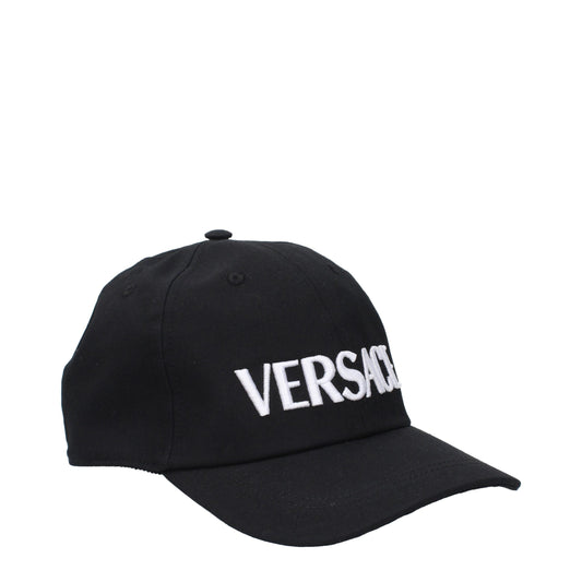 Baseball Cap by Versace for women in cotton black features an artisanal silhouette, showcasing the artisanal Cotton Baseball Cap design with a refined, artisanal finish.