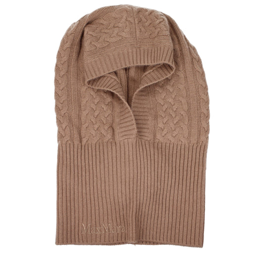 Hat by Max Mara for women in cashmere brown features a ethereal silhouette, showcasing the ethereal design of this Cashmere Hat for a sophisticated, premium look.