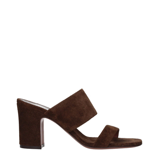 Platform Sandals by Paris Texas for women in suede leather brown features an architectural design from the Women's Suede Leather Platform Sandals collection, defined by a architectural platform and for a architectural finish.