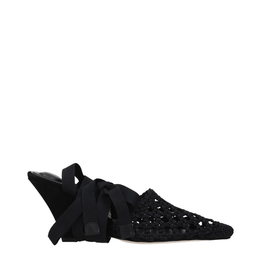 Sandals by Jacquemus for women in fabric black features an architectural design from the Women's Fabric Sandals collection, defined by a architectural and for a architectural finish.