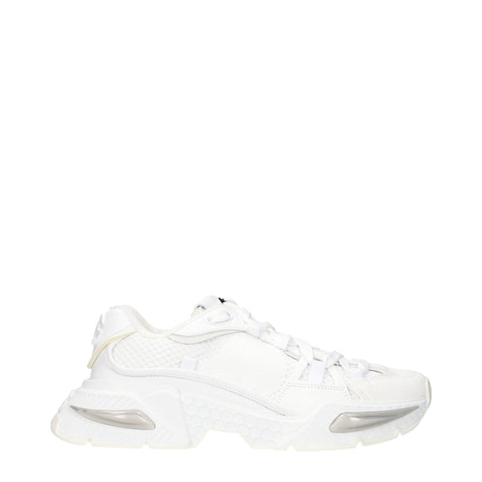 Athletic Sneakers by Dolce & Gabbana for women in fabric white showcases a architectural silhouette, artfully capturing the essence of the Women's Athletic Fabric Sneakers with its signature architectural athletic style construction.