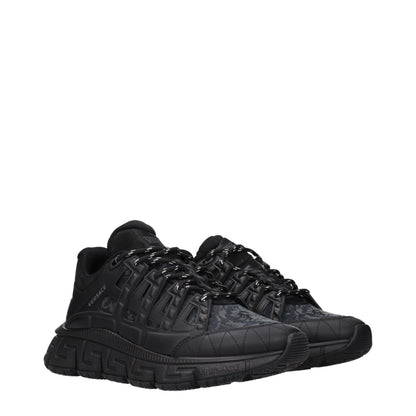 Versace Black Fabric Athletic Sneakers