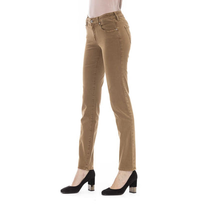 Jeans by Jacob Cohen for women in stretch denim cotton polyester beige features an refined tailoring silhouette, showcasing a premium with a and long cut for a refined tailoring look.