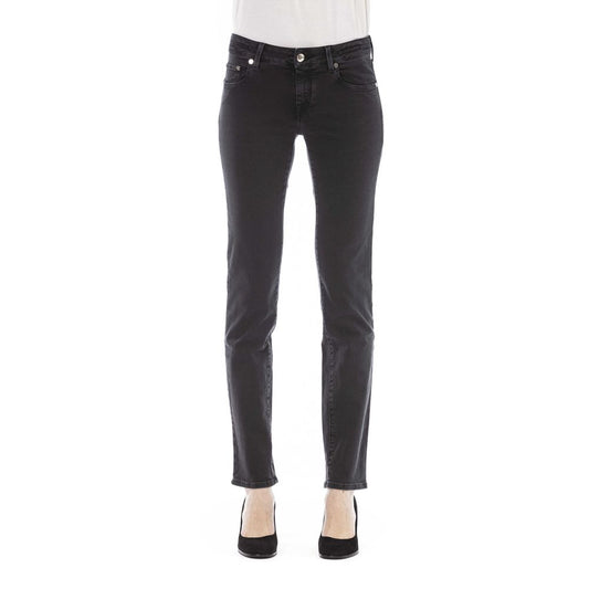 Jeans by Jacob Cohen for women in denim black & signature features an refined tailoring silhouette, showcasing a premium with a high rise and long cut for a refined tailoring look.