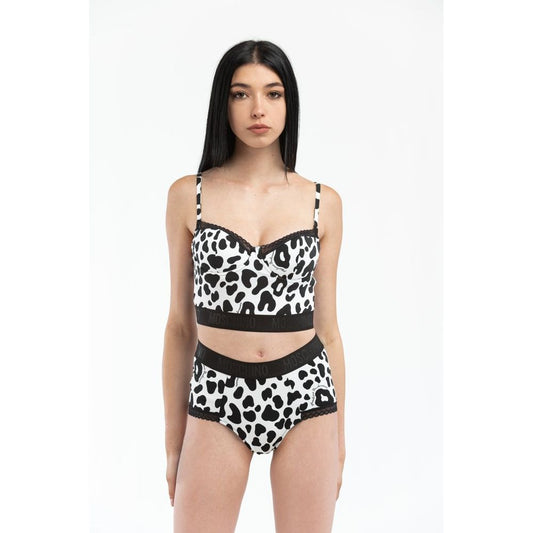 Tank Top by Moschino for women in modal black showcases a meticulous silhouette, artfully finished with a meticulous and sleeveless for a sophisticated, meticulous look.