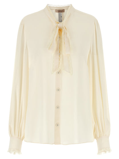 Twinset White Viscose Blouse