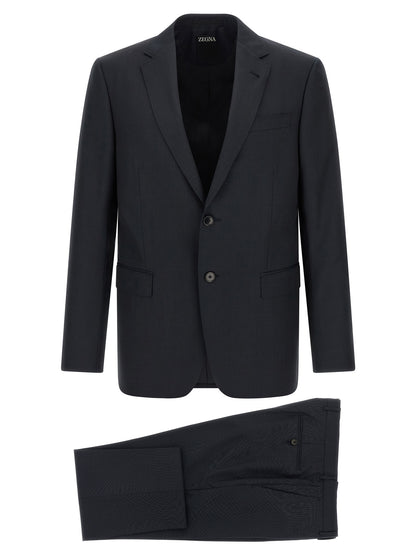 ZEGNA Blue Wool Two-Piece Suit