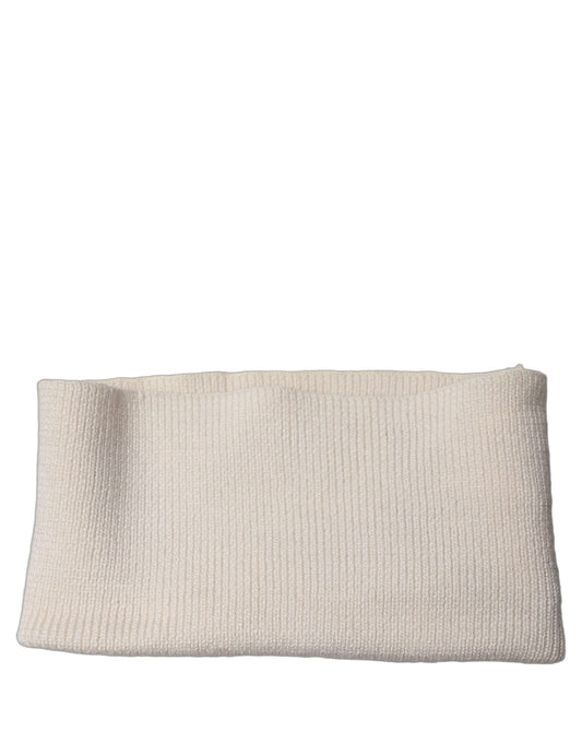 Scarf by Dolce & Gabbana for men in polyester white showcases a eye catching silhouette, artfully capturing the essence of the eye catching Polyester Neck-Warmer Scarf design for a sophisticated look.