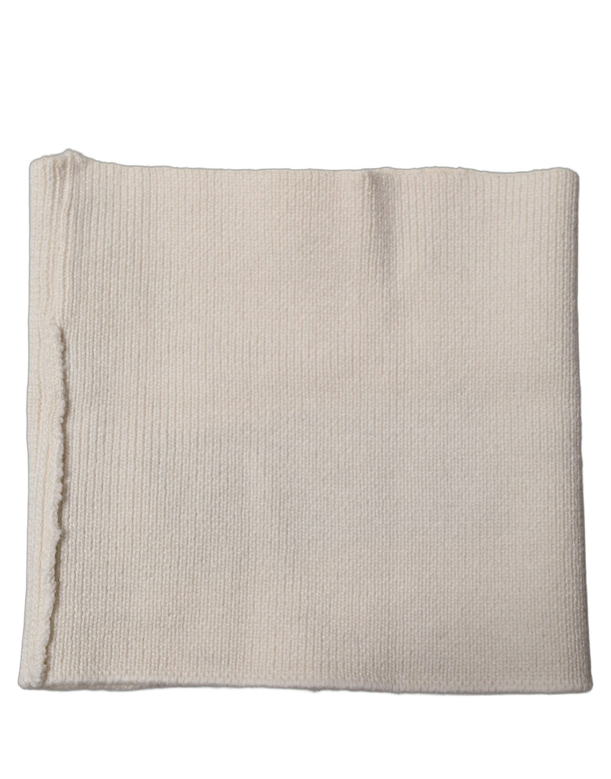 Dolce & Gabbana Men White Polyester Knitted Neck Warmer Scarf