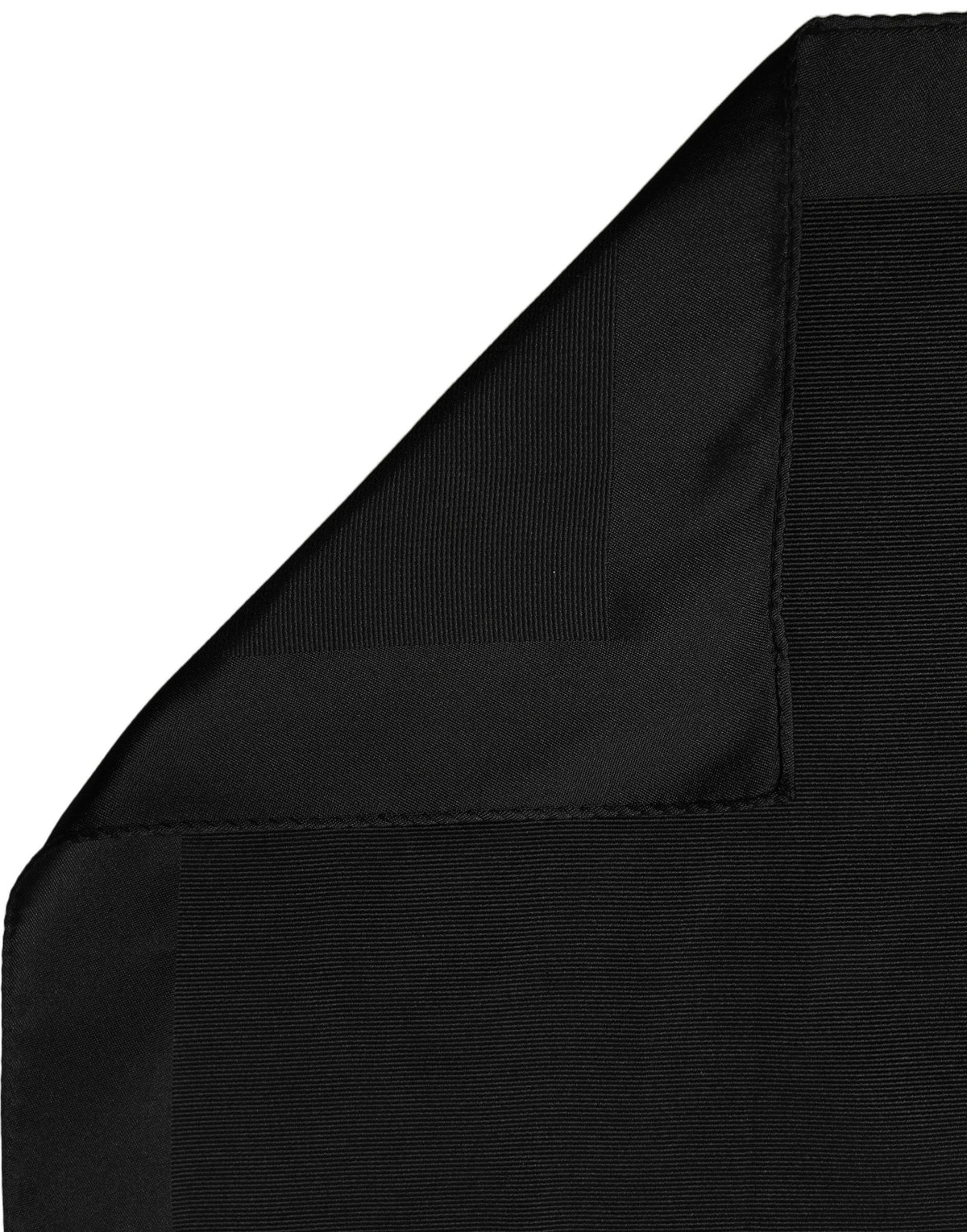Dolce & Gabbana Black Silk Square Handerkerchief Pocket Scarf