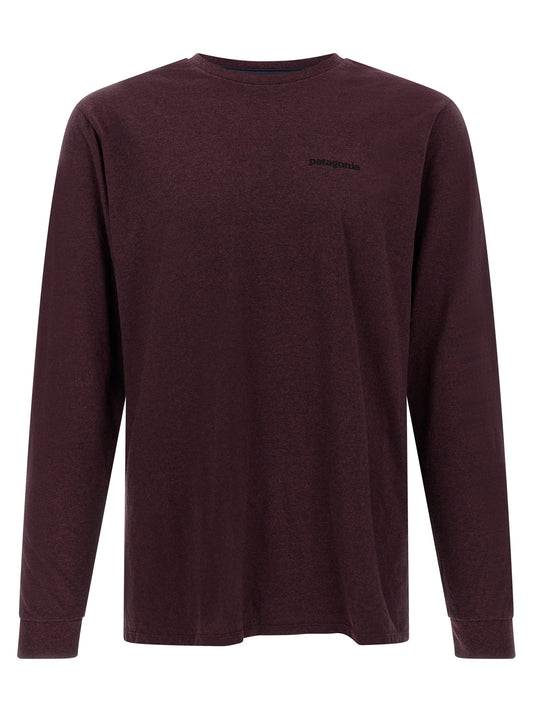 T-Shirt by PATAGONIA for men in cotton polyester bordeaux & print showcases a chic silhouette, artfully detailed with a chic and for a chic finish.