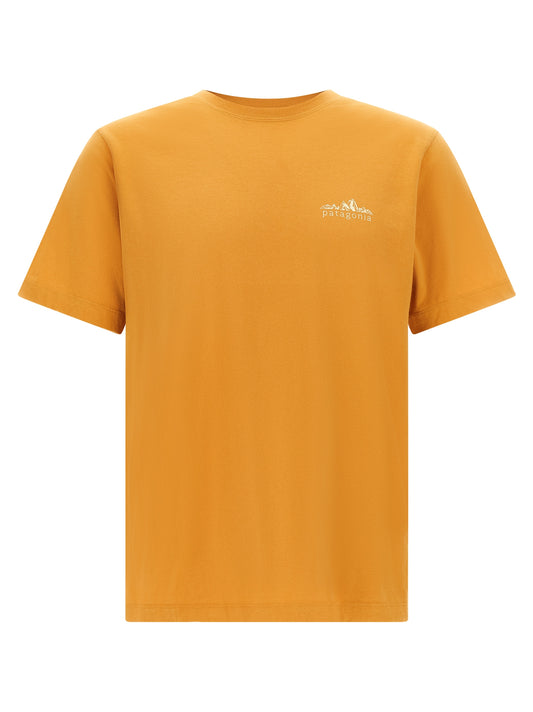 T-Shirt by PATAGONIA for men in organic cotton orange features an on trend silhouette, perfectly showcasing a on trend and for an elevated aesthetic.