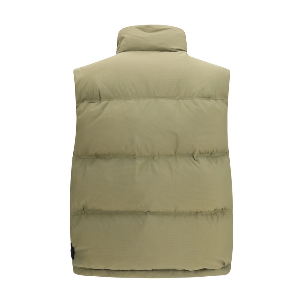 Vest by Stone Island for men in cordura cotton nylon & duck down bicolour features a stylish silhouette, showcasing distinct lightweight, pockets & insulated and a refined stand-collar neckline for a truly stylish finish.