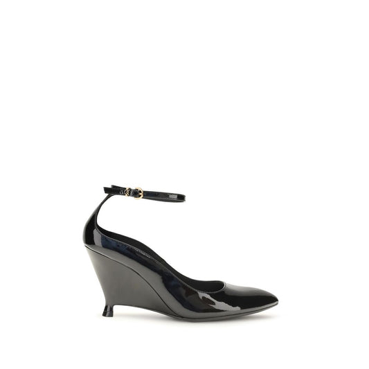 Platform Wedge Kitten Ankle Strap Pumps Heels by PINKO for women in bos taurus calf leather black features a effortlessly chic Women's Bos Taurus Calf Leather Platform Wedge Kitten Ankle Strap Pumps Heels design with a sophisticated platform wedge kitten-heel and elegant .