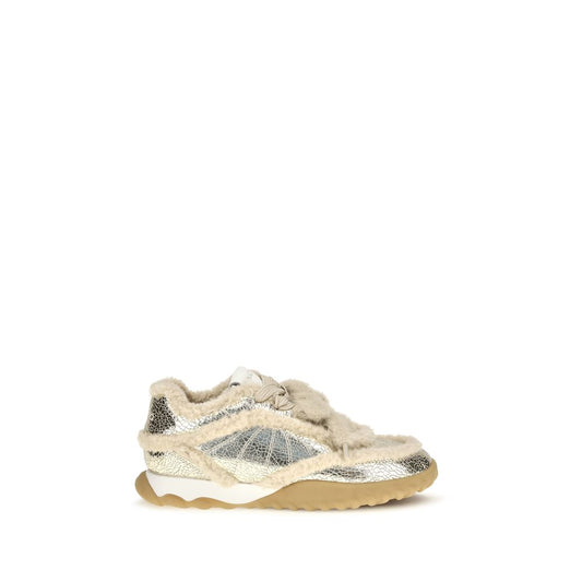 Sneakers by PINKO for women in calf leather fur & rubber natural & silver features a chic design, perfectly showcasing the chic chunky style of this Women's Chunky Calf Leather Fur & Rubber Sneakers.
