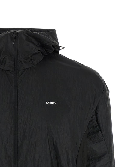 SATISFY Black Polyamide Shell Jacket