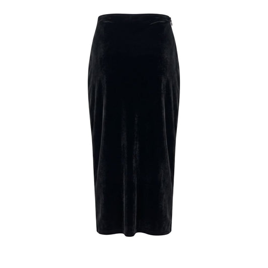 Skirt by Philipp Plein for women in polyester cotton black features a sublime silhouette, showcasing the sublime design of the Star Women's Polyester Cotton Midi Skirt in a sophisticated midi.