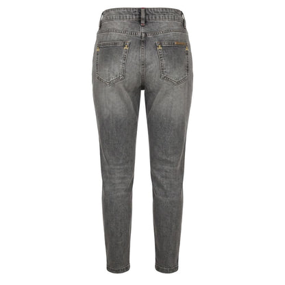 Philipp Plein Grey Cotton Women Jeans