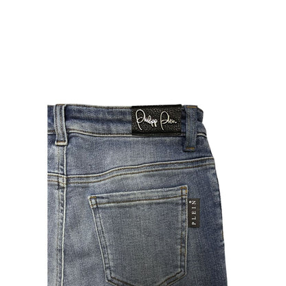 Philipp Plein Blue Cotton Women Jean