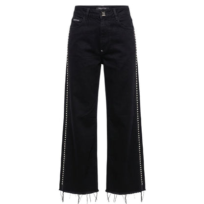 Philipp Plein Black Cotton Women Pant