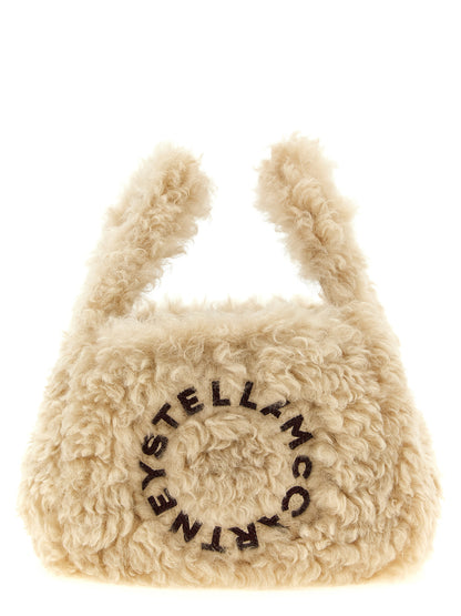 Shoulder Bag by Stella McCartney for women in polyester suede leather beige & gold features a effortless chic silhouette with a secure , ample , and versatile shoulder-strap, handle & adjustable-strap for a effortless chic finish.