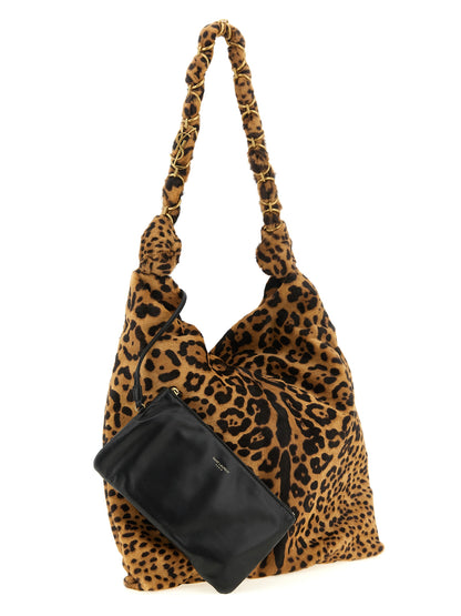 Saint Laurent Brown Calfskin Shoulder Bag