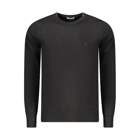Sweatshirt by Coveri Moving for men in nylon & viscose black & signature showcases a slouchy chic silhouette, artfully detailed with a slouchy chic crew neckline and for a slouchy chic finish.