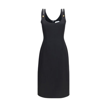 Versace Black Wool Oves Aries Casual Dress