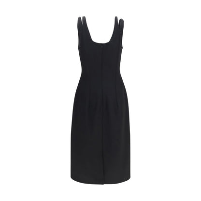 Versace Black Wool Oves Aries Casual Dress