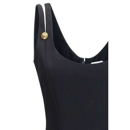 Versace Black Wool Oves Aries Casual Dress