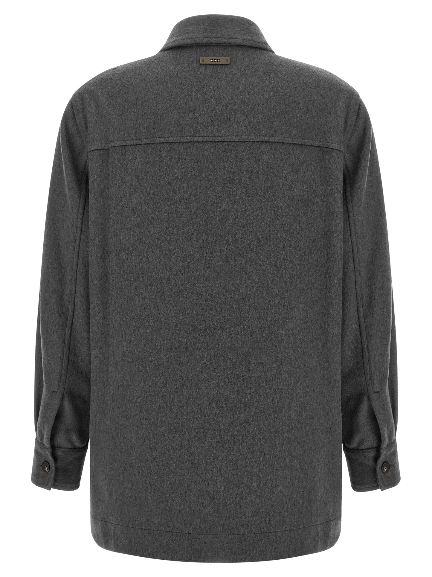 Peserico Gray Virgin Wool Blouse