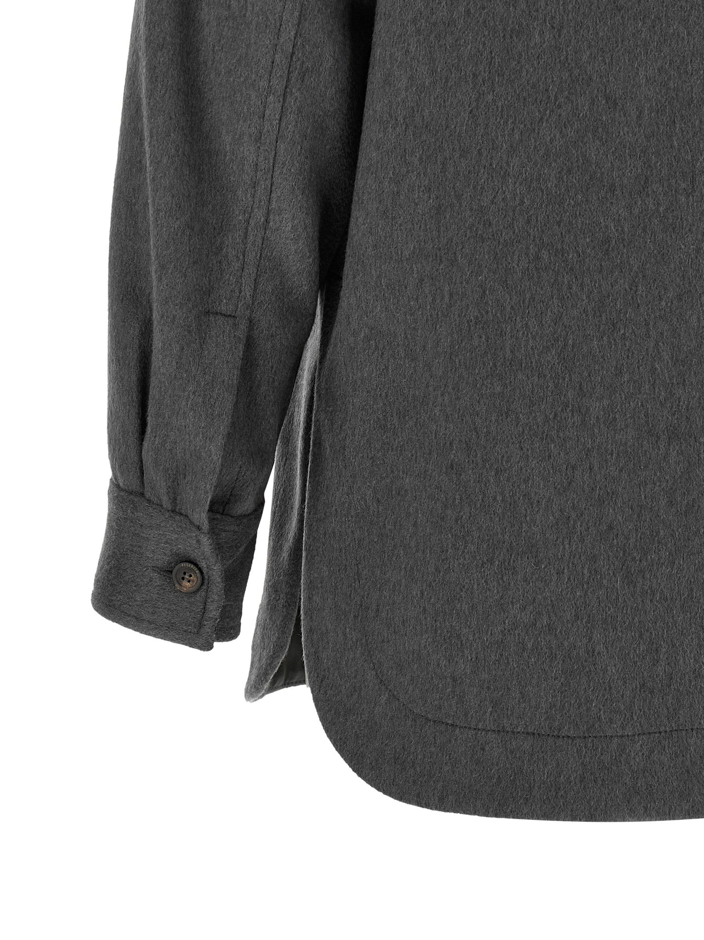Peserico Gray Virgin Wool Blouse