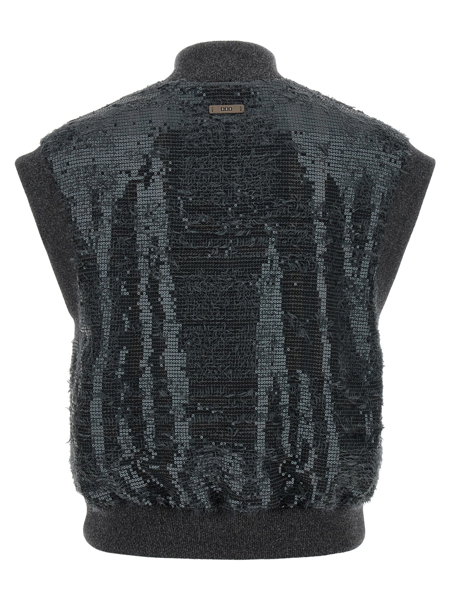 Peserico Gray Polyester Sleeveless Jacket