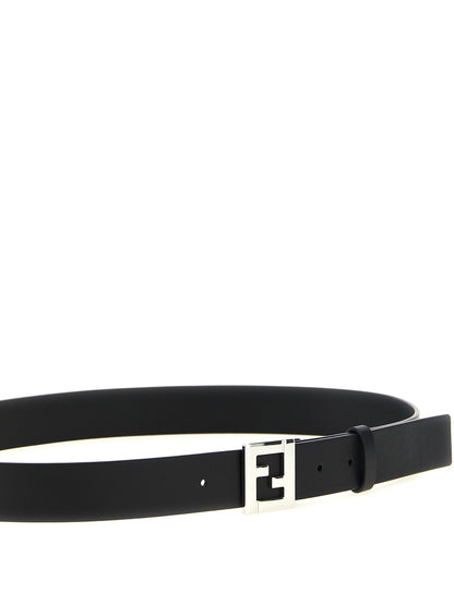 Fendi Black Calfskin Regular Belt