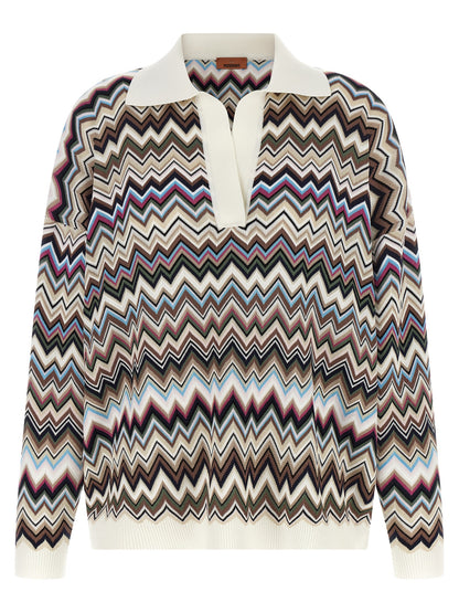 Missoni Multicolor Viscose Polo Shirt