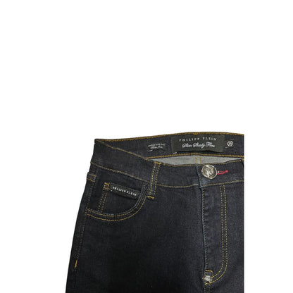 Philipp Plein Blue Cotton Women Jeans