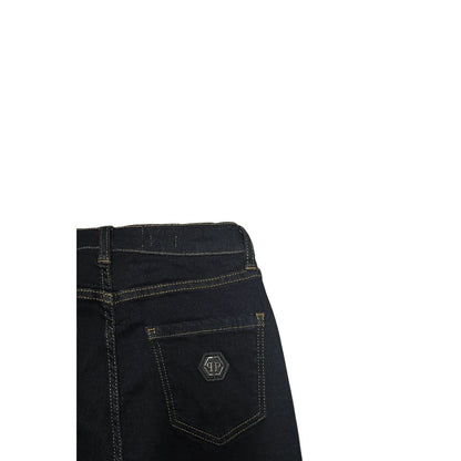 Philipp Plein Blue Cotton Women Jeans