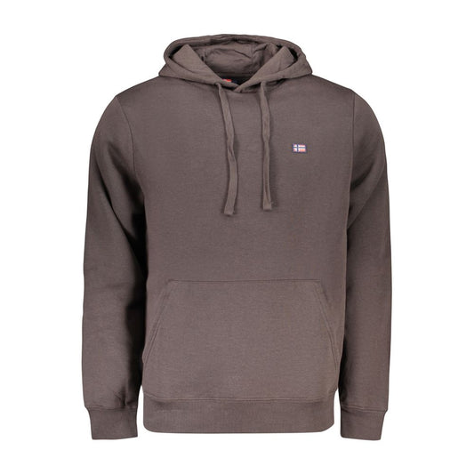 Sweatshirt Hoodie by Norway 1963 for men in cotton polyester brown features a slouchy chic silhouette, detailed with a slouchy chic and a signature hooded neckline for an elevated aesthetic.