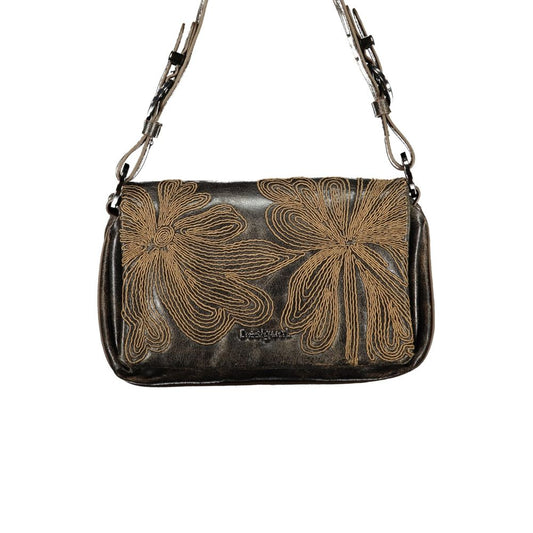 Mini Handbag by Desigual for women in polyurethane brown features a contemporary silhouette, showcasing a secure zipper & magnetic, ample internal-pockets & cardholder, and contemporary shoulder-strap, adjustable-strap, detachable-strap & handle for a sophisticated look.