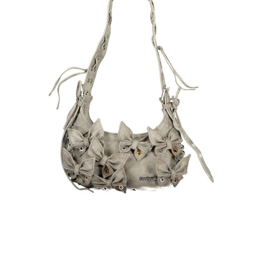 Mini Handbag by Desigual for women in nickel & polyurethane gray features a exquisite silhouette, showcasing a secure zipper and exquisite internal-pockets & cardholder with versatile shoulder-strap & adjustable-strap for a exquisite finish.