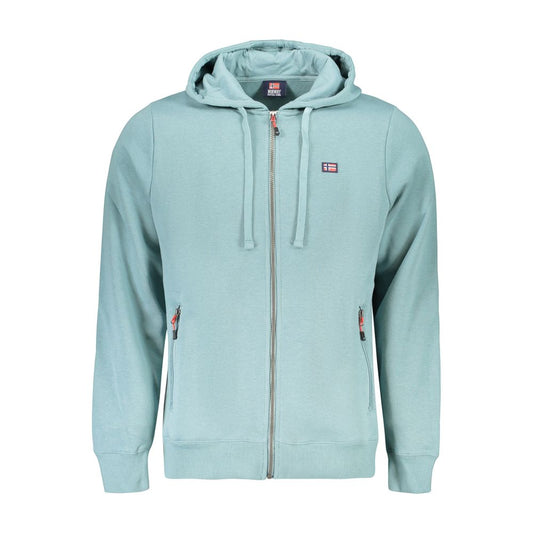 Sweatshirt Hoodie by Norway 1963 for men in cotton polyester green features a authentic silhouette, showcasing a sophisticated hooded neckline and authentic detail for a refined finish.
