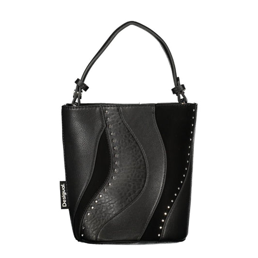Micro Handbag by Desigual for women in polyurethane black features a signature silhouette, showcasing a secure zipper and signature internal-pockets & cardholder with versatile shoulder-strap, adjustable-strap & handle for a sophisticated look.
