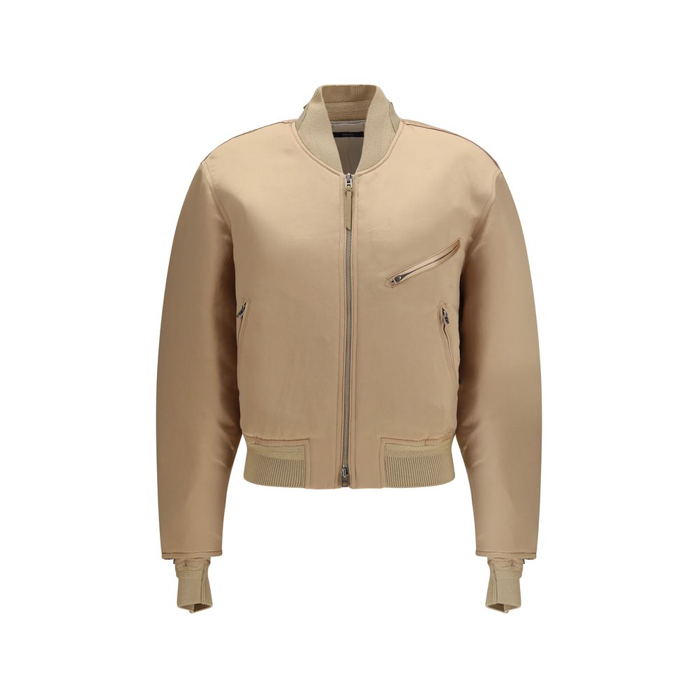 Tom Ford Gold Satin Bomber