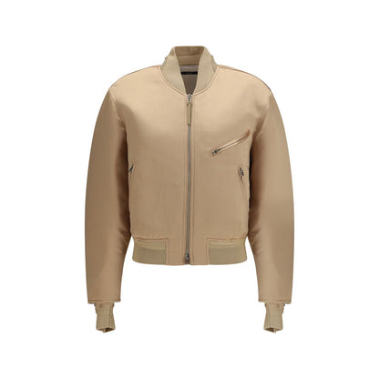 Tom Ford Gold Satin Bomber